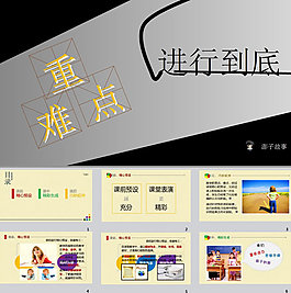 精美重難點課程策劃ppt模板