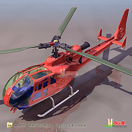 中型武裝直升機(jī)3D模型