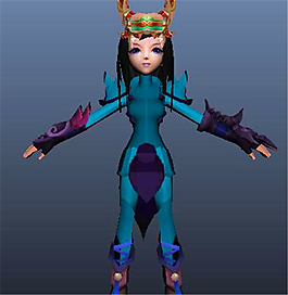 女王人物游戲模型