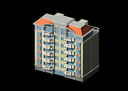 多層建筑模型3d設(shè)計(jì)