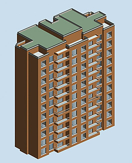 暗色系建筑模型3d設計