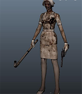 恐怖3D女護(hù)士僵尸游戲模型
