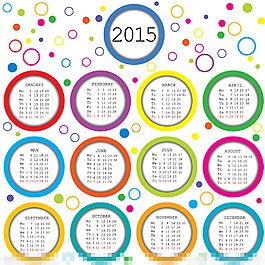 2015年歷模板