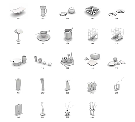 廚房餐具模型