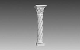 羅馬石柱3D模型
