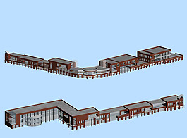 商業(yè)中心建筑群3D模型
