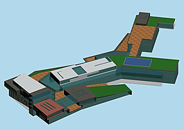 現(xiàn)代樓房3D模型設計