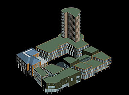 商業(yè)建筑群3D模型設(shè)計