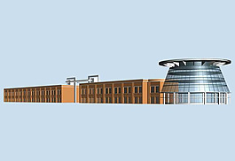 沿街商業(yè)建筑群3D模型設(shè)計(jì)