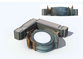 時(shí)尚商業(yè)中心建筑群3D模型