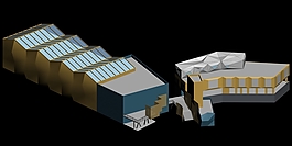 商業(yè)街建筑群3D模型設(shè)計(jì)