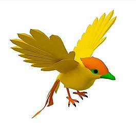 卡通小鳥3d模型