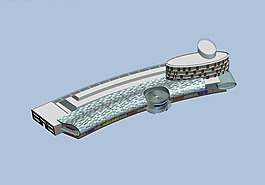 異型藝術(shù)風(fēng)格商業(yè)街建筑群3D模型設(shè)計(jì)