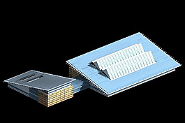 異型藝術(shù)風(fēng)格大廈3D模型設(shè)計(jì)