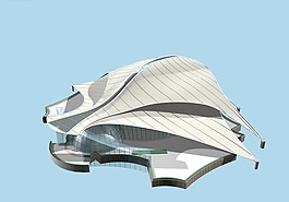 異型藝術(shù)風(fēng)格商業(yè)街建筑群3D模型設(shè)計(jì)