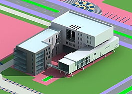 max公共建筑設計模型