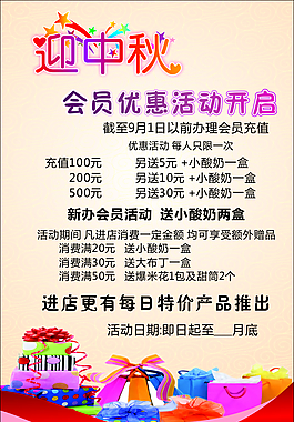 中秋促銷展板