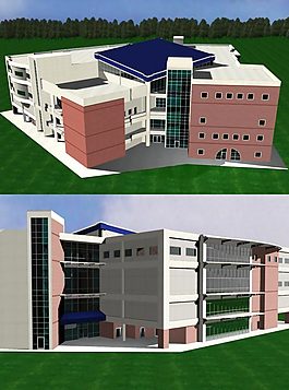 現(xiàn)代建筑模型圖