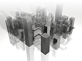 現(xiàn)代建筑模型圖