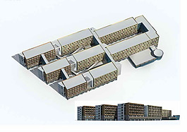 現(xiàn)代商業(yè)街建筑群3D模型設(shè)計(jì)