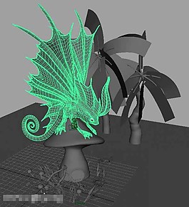 蘑菇植物模型