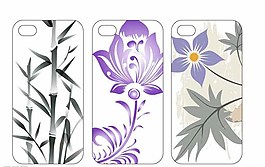 竹子花朵手機外殼