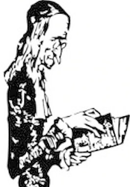 瘦男人阅读剪贴画