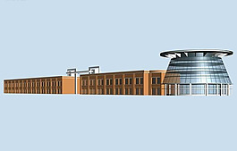 现代沿街商业建筑群3D模型设计
