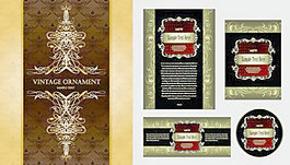 europeanstyle花邊底紋圖案矢量