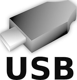 三維的USB輸入輸出插頭剪貼畫