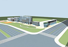 商業(yè)中心建筑群3D模型設(shè)計