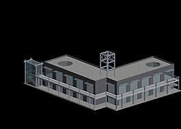 现代唯美风格公共建筑设计3D模型