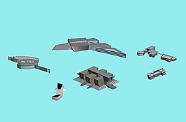 現(xiàn)代時(shí)尚建筑規(guī)劃3D模型