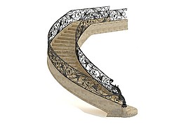 別墅的旋轉(zhuǎn)樓梯