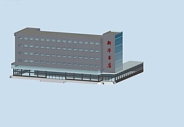 現(xiàn)代公共建筑3D模型素材