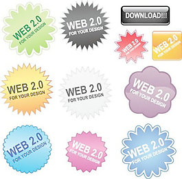 免費的Web 2按鈕矢量包
