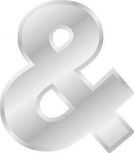 符号字母银夹的艺术效果