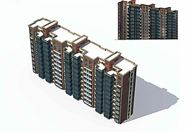 簡(jiǎn)約現(xiàn)代風(fēng)格高層住宅樓3D模型素材
