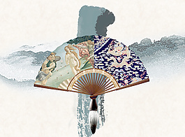 中國(guó)風(fēng)扇子海報(bào)