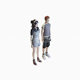 时尚的男女模型