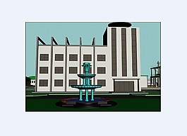 現(xiàn)代建筑外觀模型
