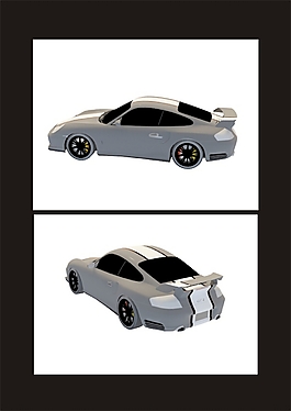 保時(shí)捷跑車(chē)3d模型