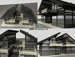 日本現(xiàn)代建筑模型