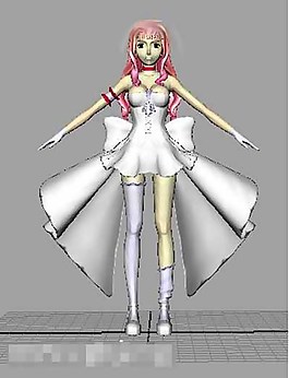 白色純潔女孩模型