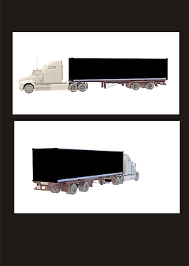 大貨柜車3d模型