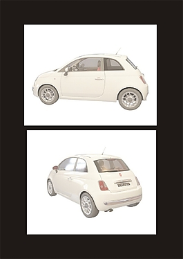 菲亞特小汽車3d模型
