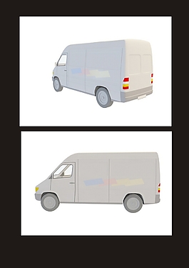 封閉貨車3d模型