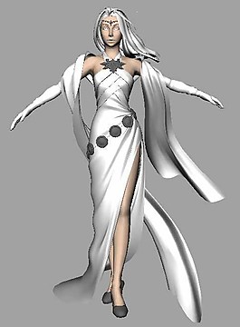 白色仙女模型