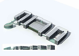 商業(yè)中心建筑群3D模型設(shè)計
