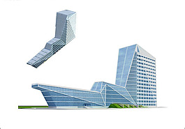 異型商業(yè)大廈3D模型設(shè)計(jì)